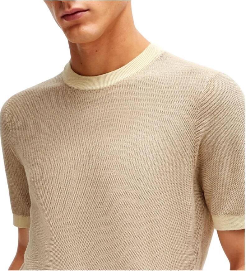 Boss T-shirt met structuurmotief model 'Tantino'