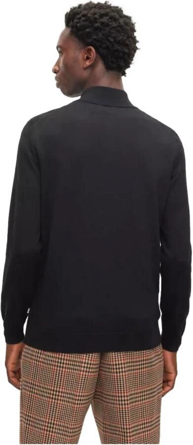 Boss Regular Fit Cardigan made of new wool Zwart Heren - Foto 6