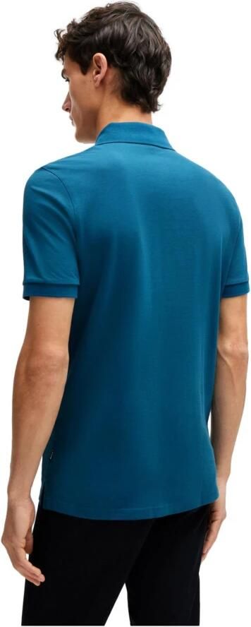 BOSS regular fit polo Pallas met logo open blue - Foto 3