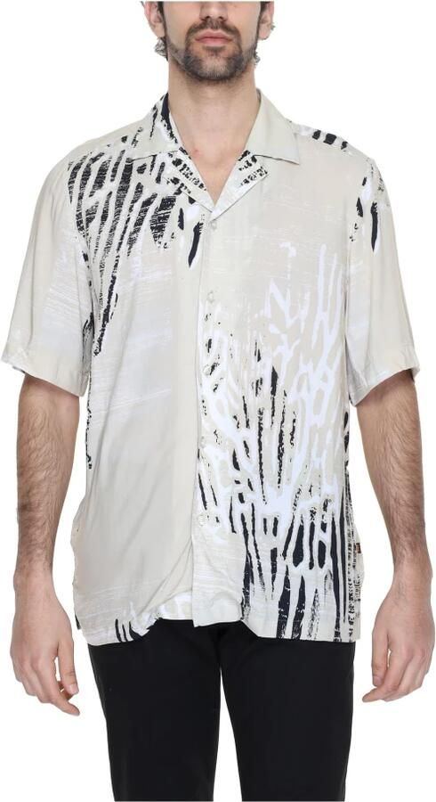Boss Korte Mouw Heren Overhemd Lente Zomer Collectie Beige Heren - Foto 3