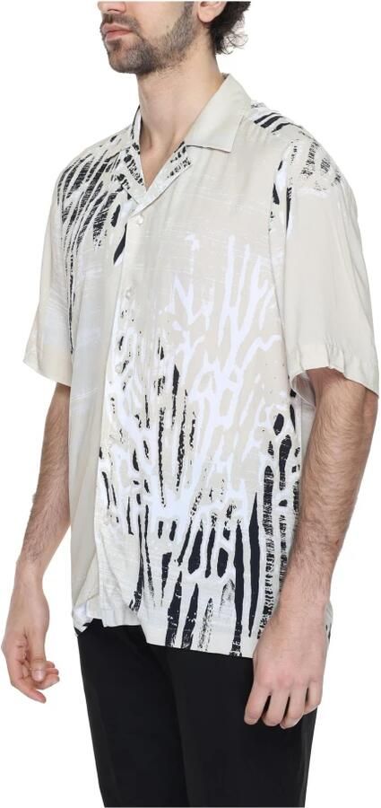 Boss Korte Mouw Heren Overhemd Lente Zomer Collectie Beige Heren - Foto 2