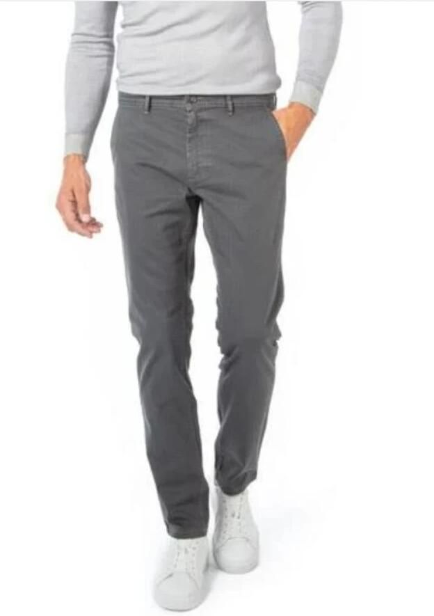 Hugo Boss Slim Chino Broek voor Mannen Gray Heren