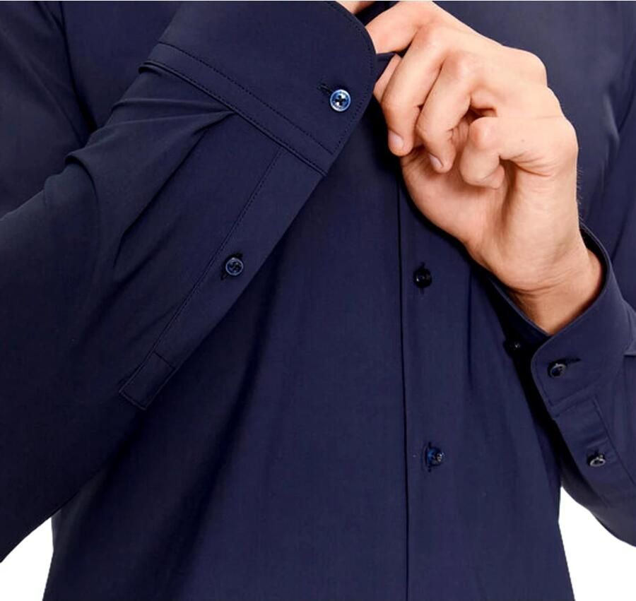 Hugo Boss Herenblouse van blauwe viscose Performance collectie Blue Heren - Foto 10