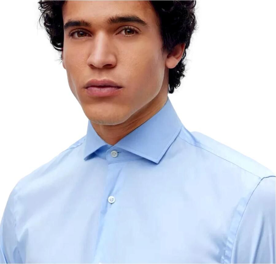 Hugo Boss Slim Fit Jersey Shirt P-HANK-s-kent Blue Heren - Foto 7