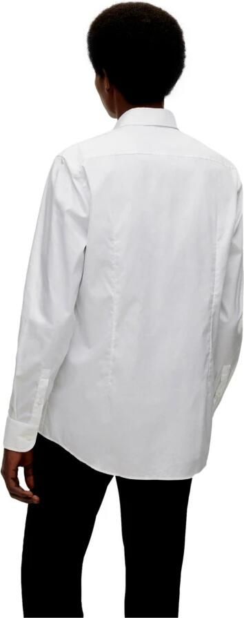Hugo Boss Slim Fit Katoenen Poplin Overhemd met Gemakkelijk Strijken White Heren - Foto 2