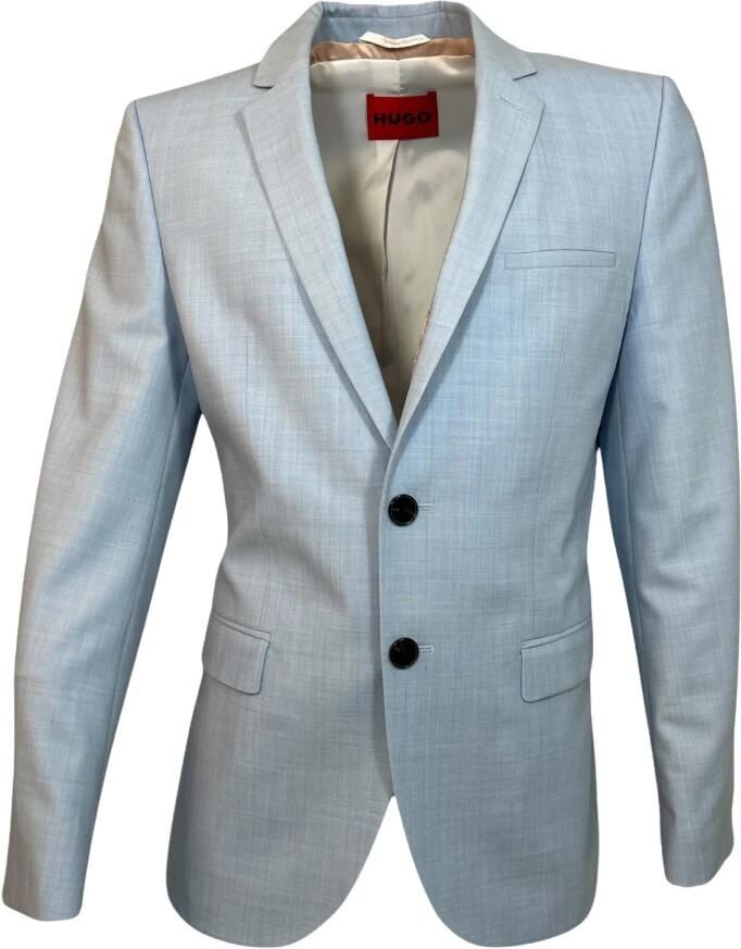 Hugo Boss Slim Fit Stretch Blazer met Fijn Structuur Gray Heren - Foto 3