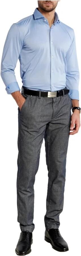 Hugo Boss Slim Fit Stretch Stof Herenoverhemd Celeste Blue Heren - Foto 7