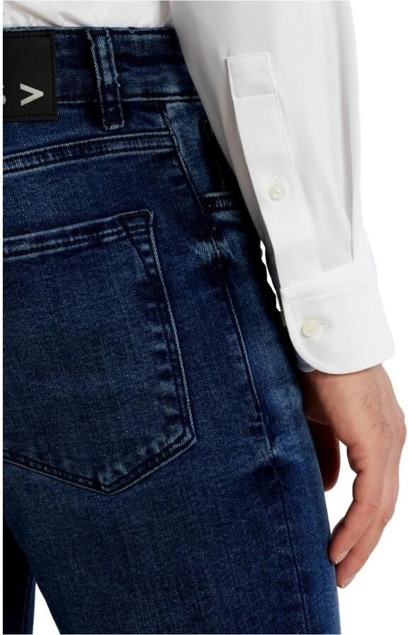 Hugo Boss Heren Wit Slim Fit Overhemd met Dubbele Manchetten White Heren - Foto 2