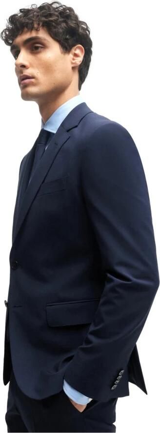 Boss Slim fit 2-knoops colbert met kissing buttons model 'Huge' - Foto 4