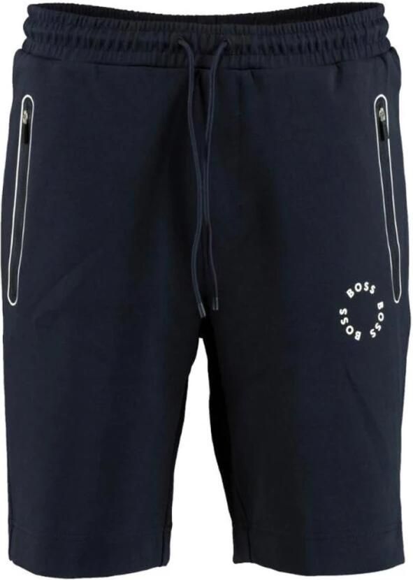 Hugo Boss Sportieve Regular Fit Shorts met Cirkelvormige Logo's Blue Heren - Foto 2