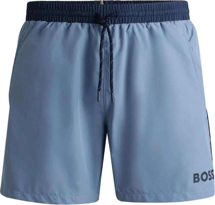 Hugo Boss Starfish Zwemkleding Blauwe Print Blue Heren