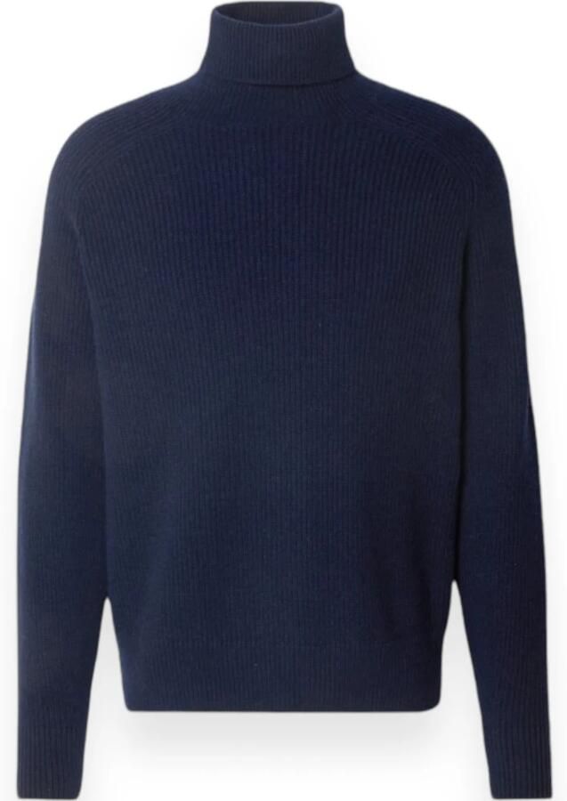 Boss Blauwe Wollen Coltrui Evenement Blue Heren - Foto 4