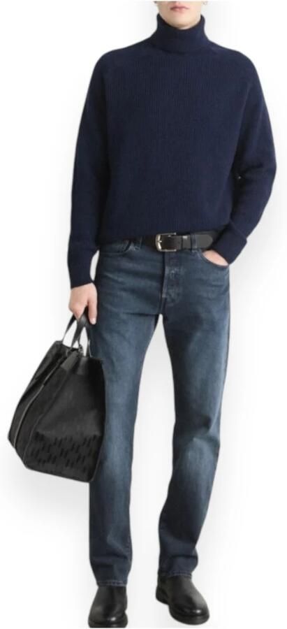 Boss Blauwe Wollen Coltrui Evenement Blue Heren - Foto 2