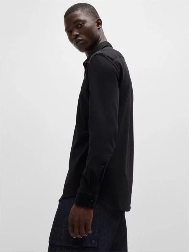 Boss Orange Regular fit vrijetijdsoverhemd met kentkraag model 'Mysoft' - Foto 5