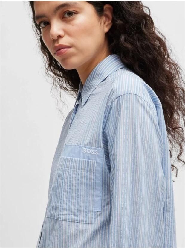 Boss Orange Klassieke blouse C_Bostucci_3 met logoborduursel op de borstzak - Foto 5