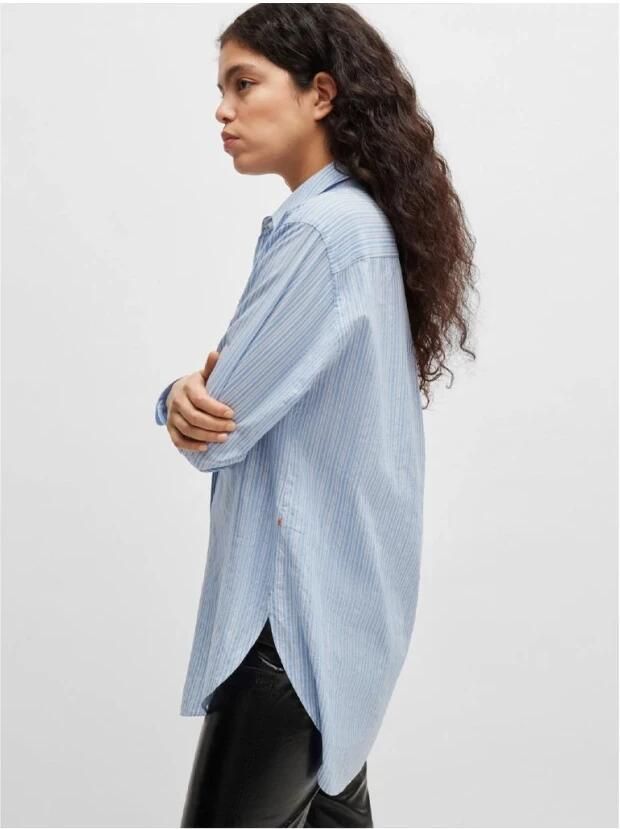 Boss Orange Klassieke blouse C_Bostucci_3 met logoborduursel op de borstzak - Foto 3