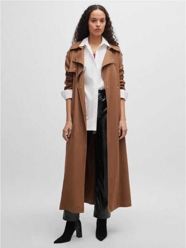 Boss Orange Overhemdblouse C_Bostucci_3 met drukknoppen & knoopsluiting afgeronde zoom hemdblousekraag