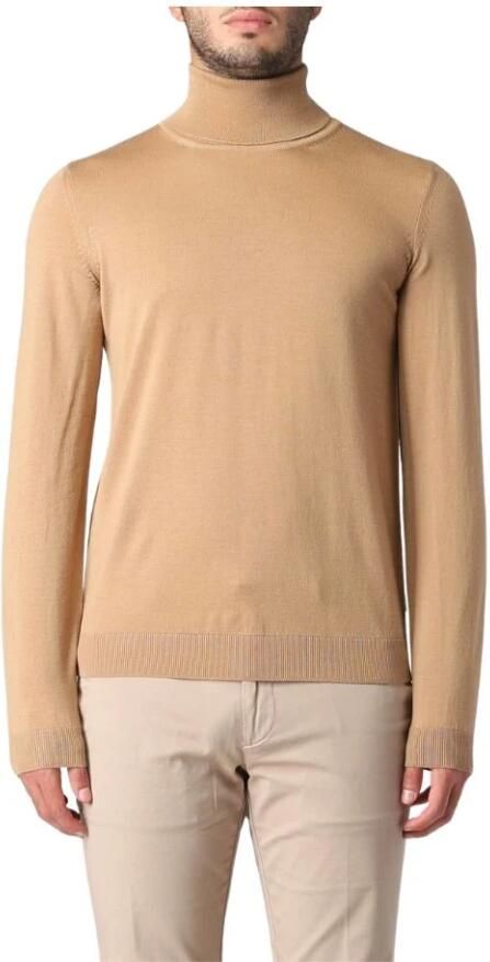 Hugo Boss Medium Beige Coltrui Gebreide Trui Brown Heren - Foto 8
