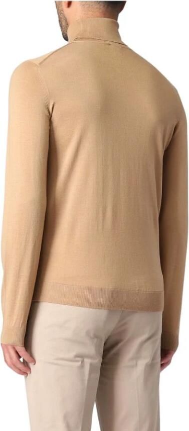 Hugo Boss Medium Beige Coltrui Gebreide Trui Brown Heren - Foto 10