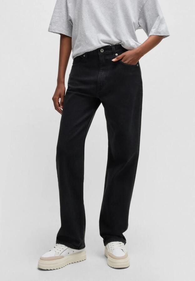 OTTO HUGO Blue Straight jeans Elyah Straight fit jeans met hoge taille lange lengte 36 - Foto 7