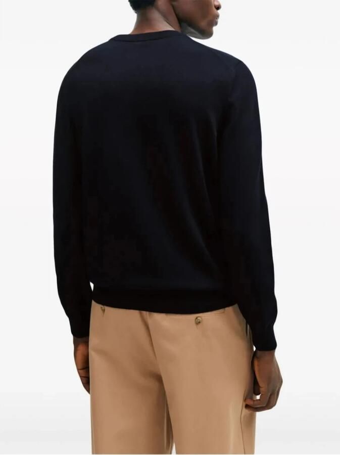 Hugo Boss Essentiële Blauwe Trui met Geborduurd Logo Blue Heren - Foto 6