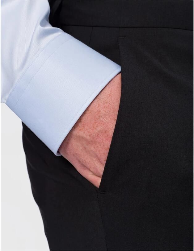 Hugo Boss Smalle Formele Broek met Stretch Zwart Heren