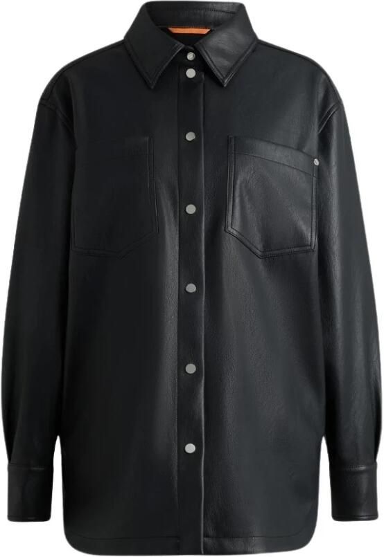 Boss Orange Leren blazer C_Janjura1 met borstzakken - Foto 6