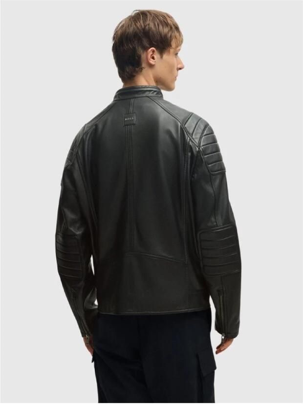 Boss Orange Leren jack met ritszakken model 'Jomoto' - Foto 2