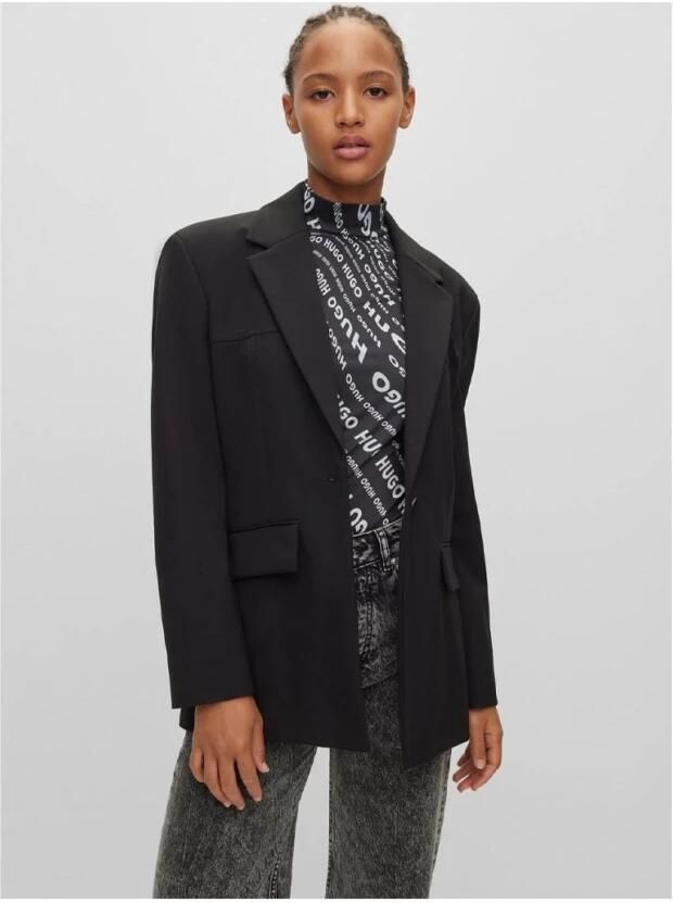 HUGO Slim fit blazer met reverskraag model 'Asmalla' - Foto 2