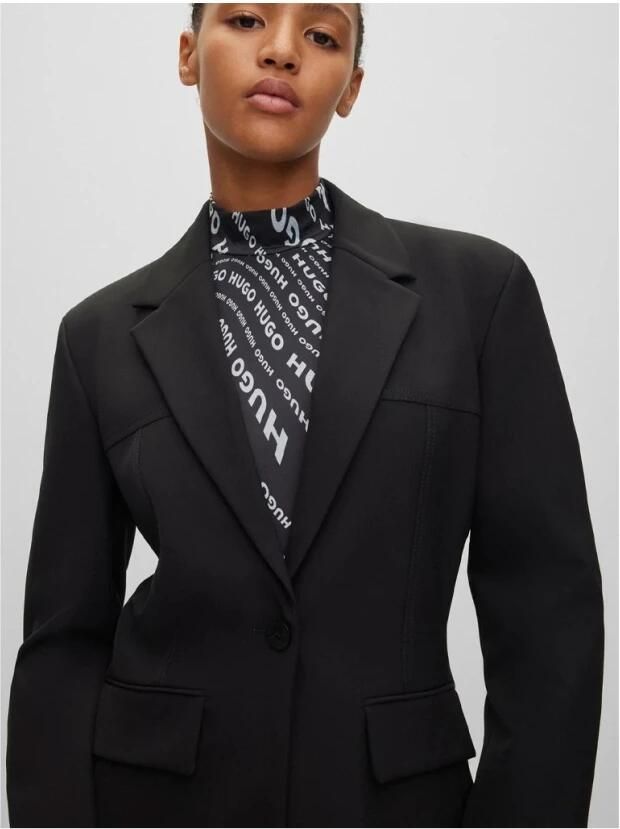 HUGO Slim fit blazer met reverskraag model 'Asmalla' - Foto 4