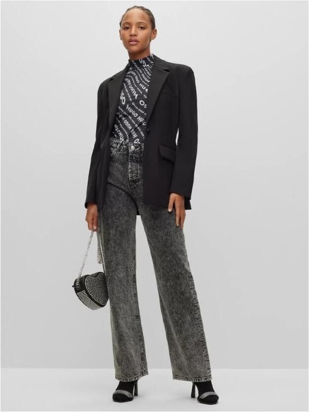 HUGO Slim fit blazer met reverskraag model 'Asmalla'