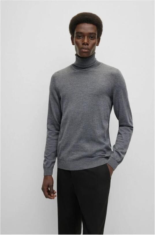 Hugo Boss Wollen Coltrui Elegant Model Gray Heren