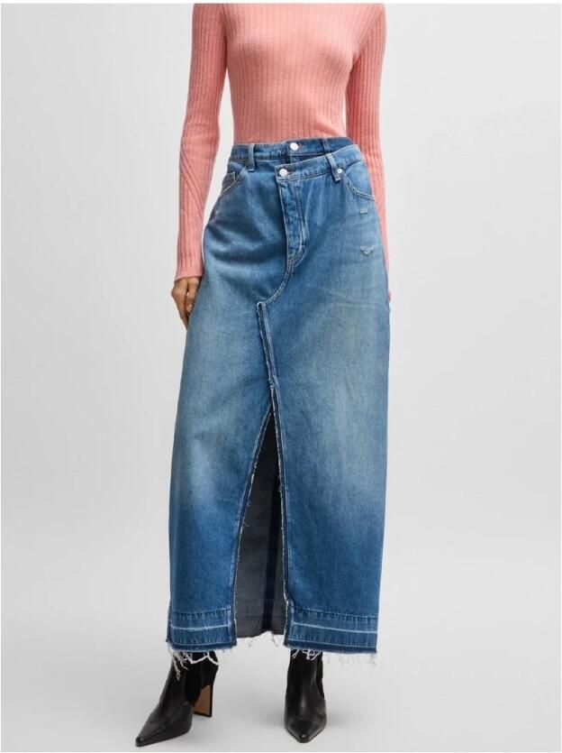 Boss Orange A-lijn Rok in Trendy Stijl Blue Dames - Foto 3