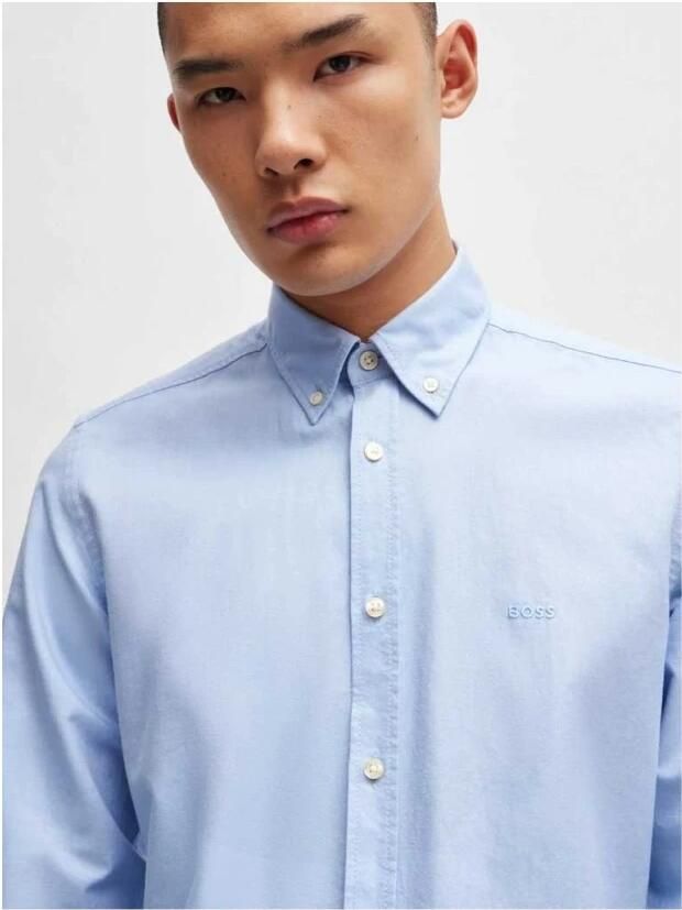 Boss Orange Regular fit zakelijk overhemd met button-downkraag model 'Rickert' - Foto 5