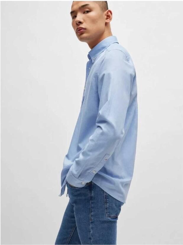 Boss Orange Regular fit zakelijk overhemd met button-downkraag model 'Rickert' - Foto 6