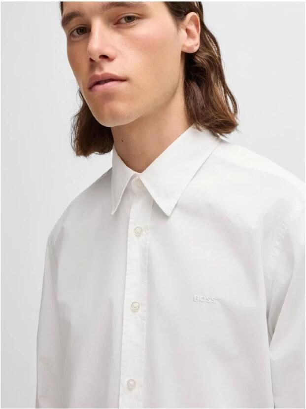 Hugo Boss Witte Regular Fit Overhemd met Geborduurd Logo White Heren - Foto 7