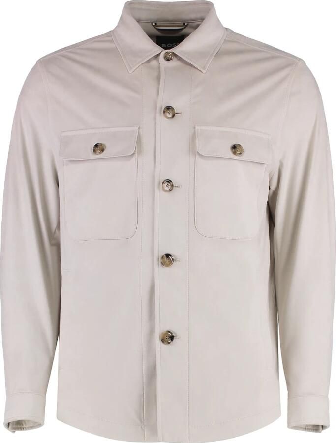 Boss Regular fit overhemdjack met paspelzakken op de borst model 'Hutson' - Foto 6