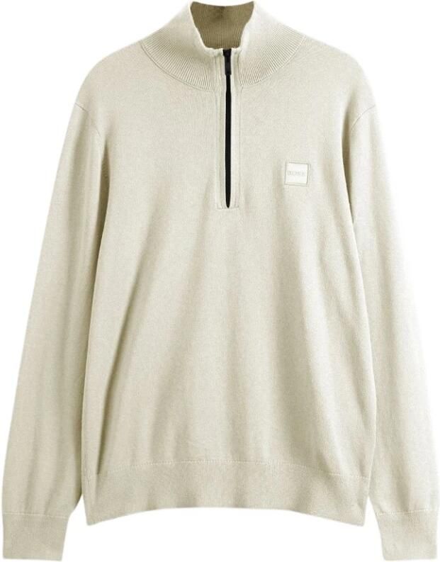 Boss Orange Beige Zip Coltrui met Regular Fit en Zachte Feel Beige Heren - Foto 10