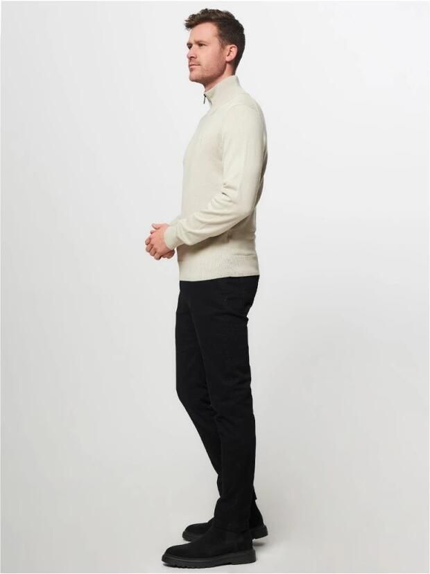 Boss Orange Beige Zip Coltrui met Regular Fit en Zachte Feel Beige Heren - Foto 7