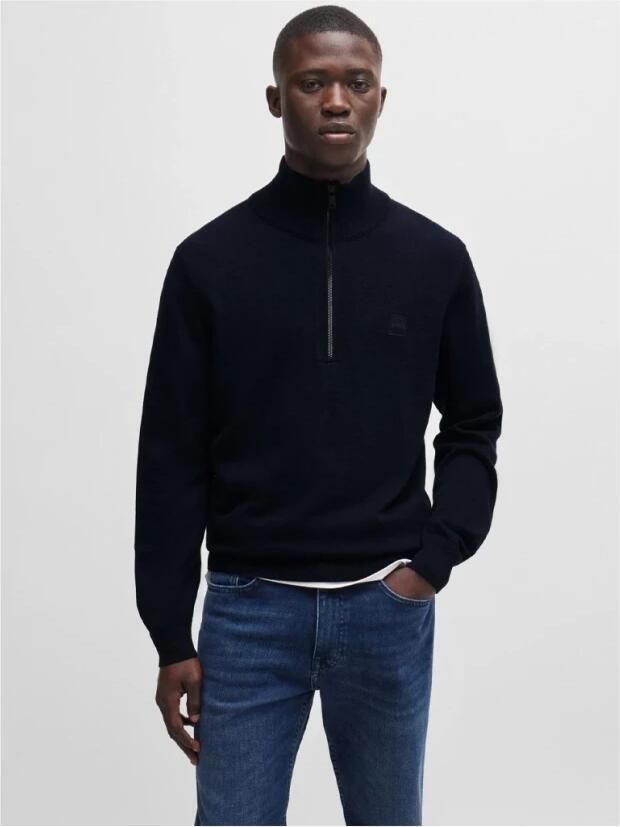 Boss Orange Gebreide pullover met korte ritssluiting model 'Kanobix' - Foto 5