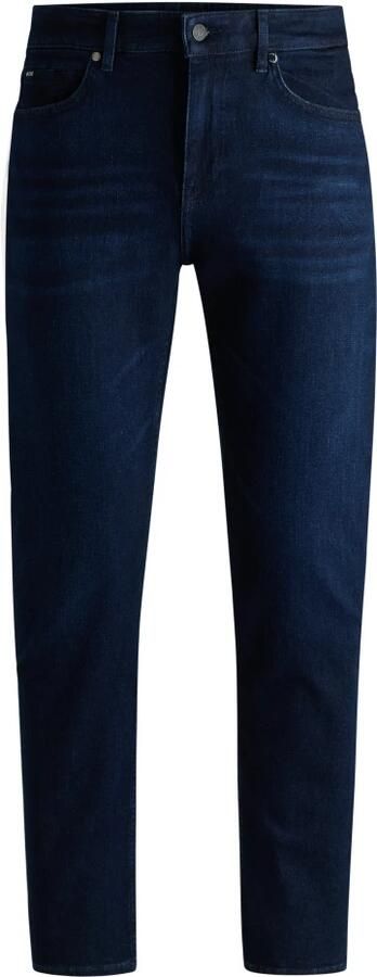 Hugo Boss Straight Fit Donkerblauwe Denim Jeans Blue Heren