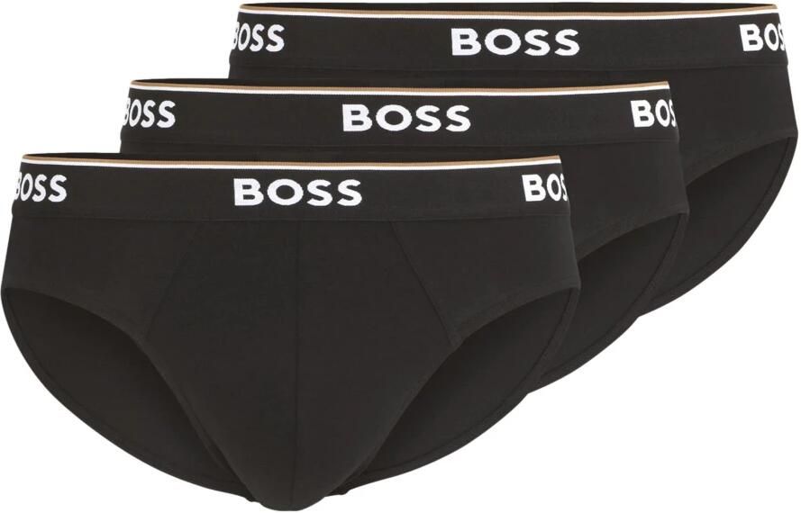 Hugo Boss Stretch Katoen Elastische Taille Briefs 3-Pack Black Heren - Foto 13