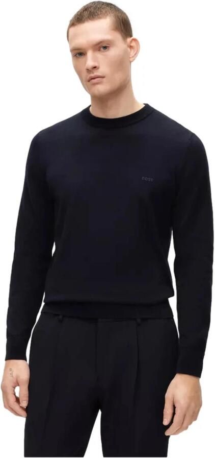 Boss Gebreide pullover met labelstitching model 'Pacas'