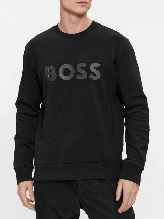 Hugo Boss Zwarte katoenen sweatshirt met lange mouwen Black Heren - Foto 4
