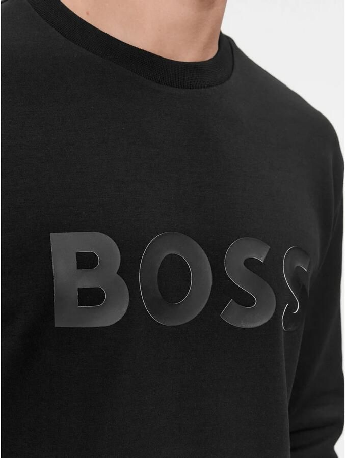 Hugo Boss Zwarte katoenen sweatshirt met lange mouwen Black Heren - Foto 2