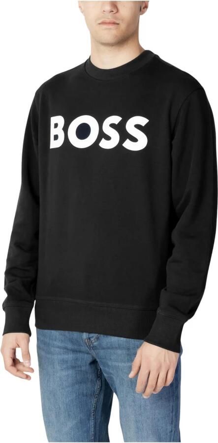 Hugo Boss Katoenen Hoodless Sweatshirt Black Heren - Foto 2
