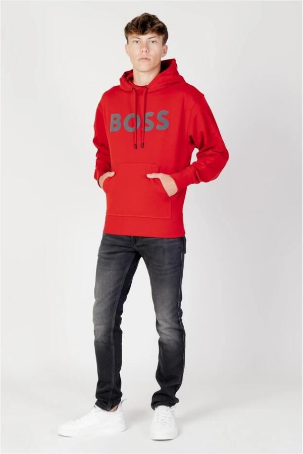 Boss Orange Hoodie WebasicHood met witte logo-opdruk
