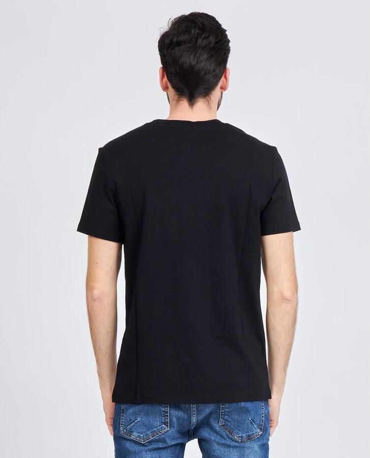 Boss T-shirt Korte Mouw Contrast Logo RN T-Shirt Black - Foto 4