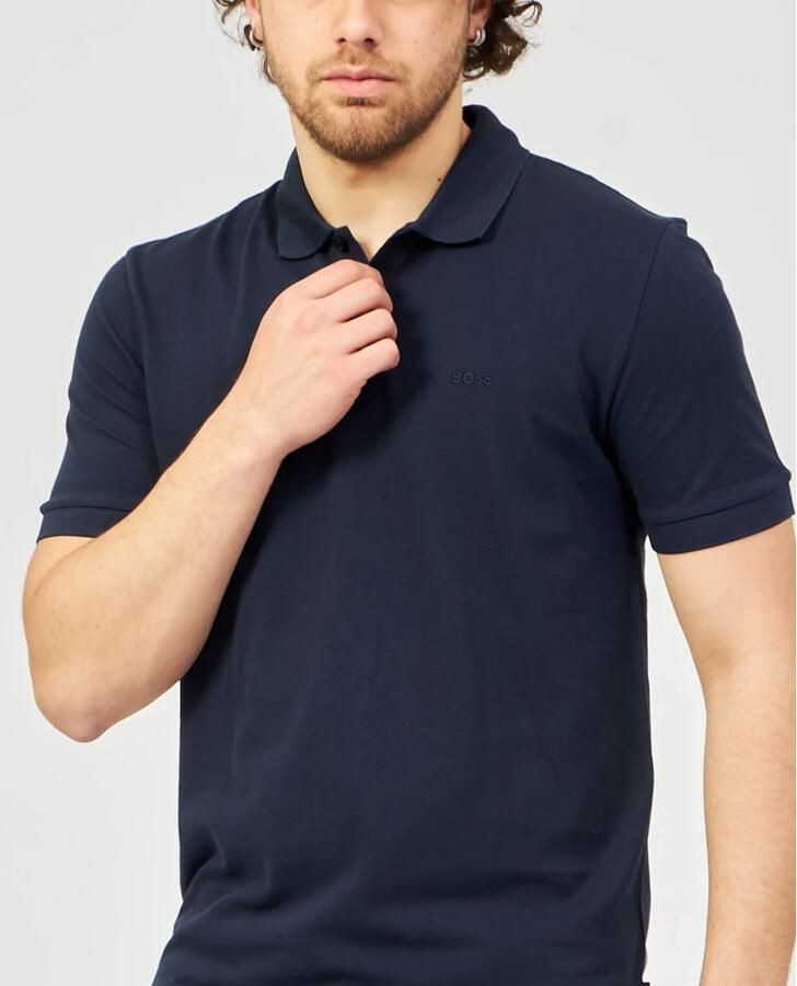 Hugo Boss Donkerblauwe Polo Met Korte Mouwen Blue Heren - Foto 7