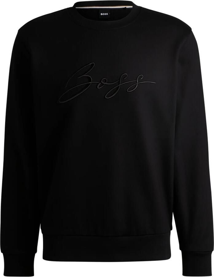 Boss Sweatshirt met labelstitching model 'Soleri'